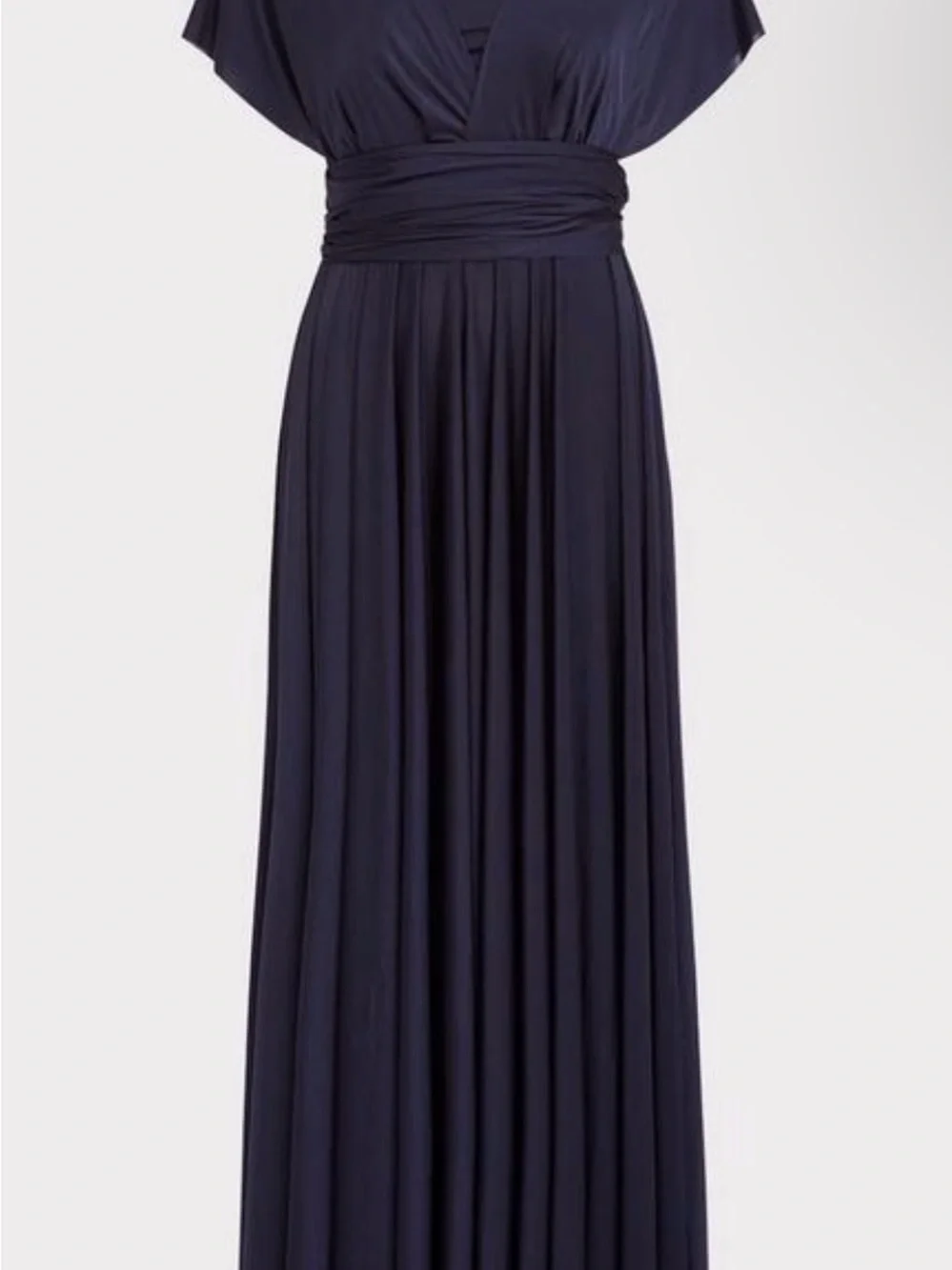Special Occassion Navy Studio Knit Convertible Maxi Dress.